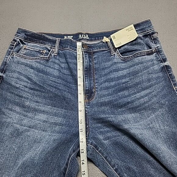 Ana Womens Jeans 18 High Rise Jegging Stretch Distressed Denim - Picture 3 of 9